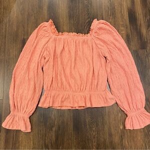 Cropped ruffle top